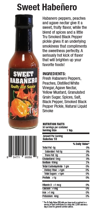 Tru Sweet Habanero Really Hot Sauce