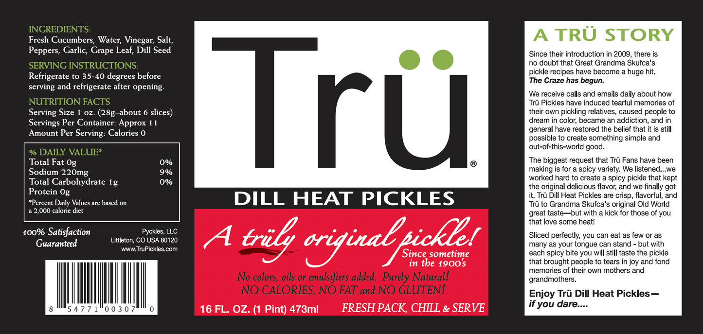 Dill Heat Pickles 16oz