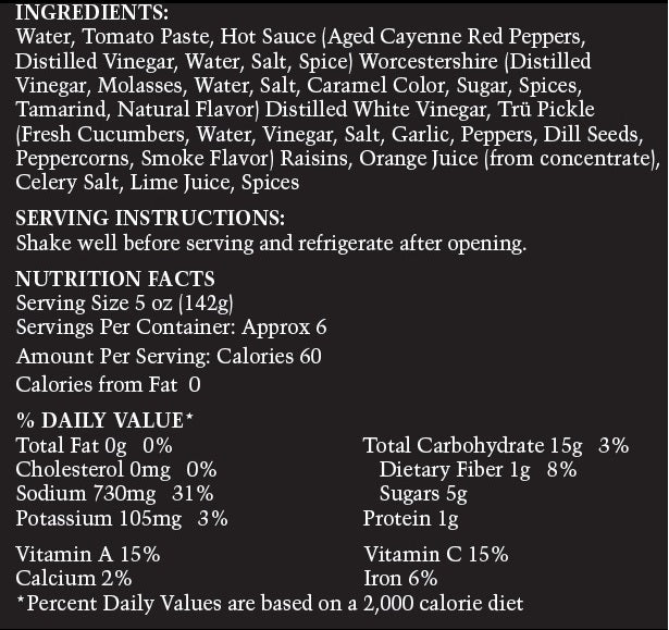 Ultimate Mary Mix - Quart Bottle 32oz