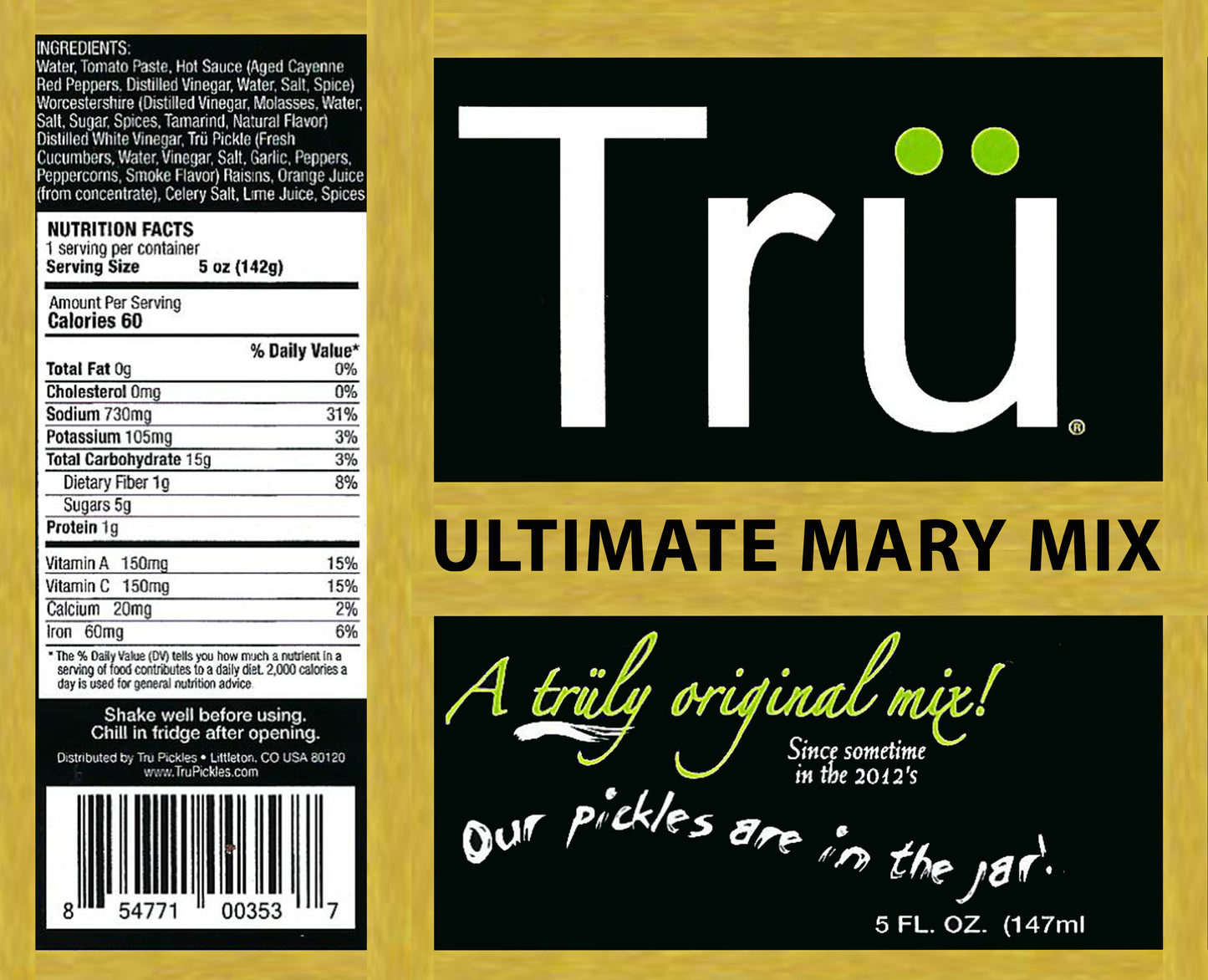 Tru Ultimate Mary Mix & More - 5 OZ Single Serve (pack of 12)