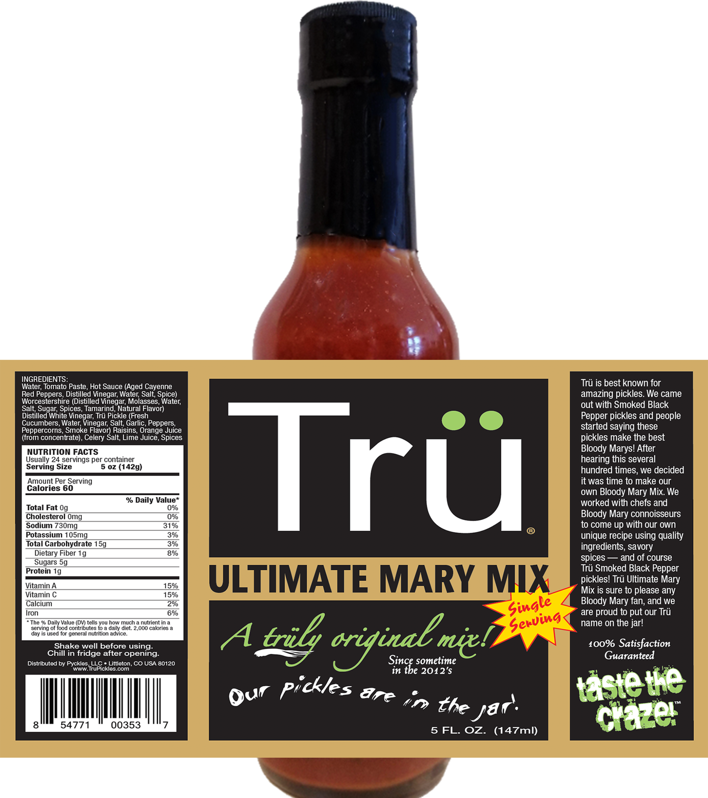 Tru Ultimate Mary Mix & More - 5 OZ Single Serve (pack of 12)