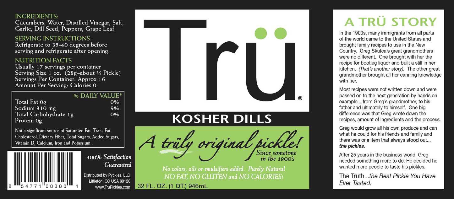 Trü Original Kosher Dills 24oz